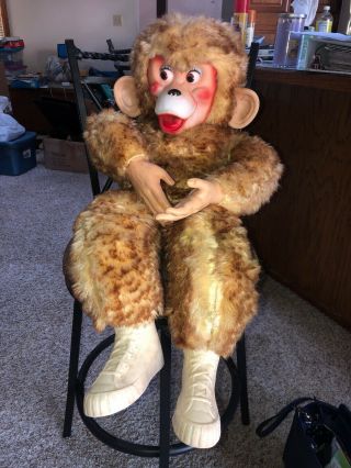 Vintage 1960 My Toy Rubber Faced Monkey 34 