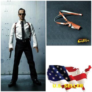 1/6 Scale Leather Shoulder Holster For Agent Detective Police Hot Toys Phicen Us