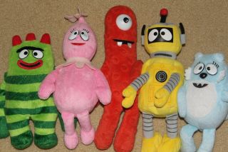 Kids Tv Show Yo Gabba Gabba Plush Figures Set Of 5 Brobey Plex Foofa Muno More