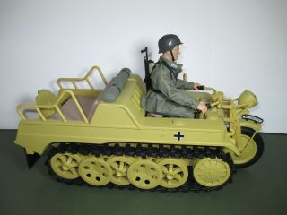 21st Century Toys 1:6 Kettenkrad German Motorcycle Tank Tractor and 12 