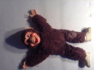 Vtg Monkey Chimp 18 " Toy Doll Rubber Face Mr.  Bim Zippy Zip Howdy Doody