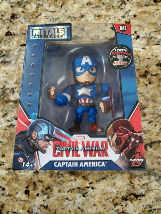 Marvel Captain America: Civil War Metals Die Cast Captain America M45 4 Inch