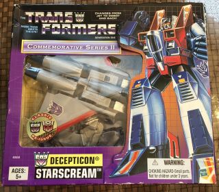Transformers Generation One: Starscream.  Commemorative Series Ii.  2002.