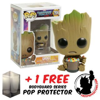 Funko Pop Guardians Of The Galaxy 2 Groot With Candy Exclusive,  Pop Protector