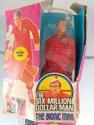 1977 Kenner Six Million Dollar Man Bionic Grip.  Figure Is.  Box Is Not.