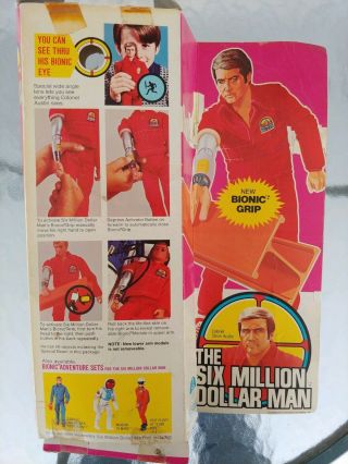 1977 Kenner Six Million Dollar Man Bionic Grip.  Figure is.  Box is not. 3
