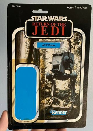 Vintage Kenner Star Wars Rotj At - St Driver 77 Card Back