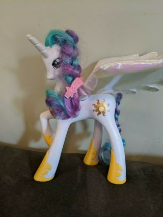 My Little Pony Talking Princess Celestia Light Up Wings White Unicorn Hasbro