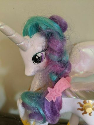 My Little Pony Talking PRINCESS CELESTIA Light Up Wings White Unicorn Hasbro 2