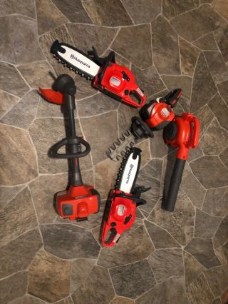 Husqvarna Kids Toy Play Set Chainsaw,  Hedge Trimmer,  Leaf Blower,  Weed Eater