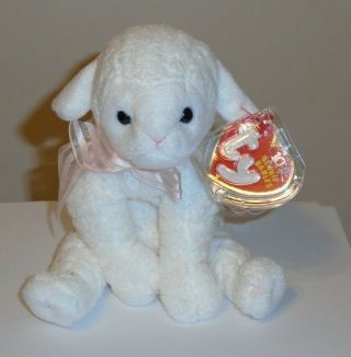Ty Beanie Baby Lullaby The White Lamb (6 Inch) Mwmt
