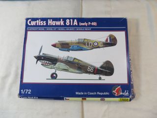 Pavla 1:72 Curtiss Hawk 81a Early P - 40 Model Kit 72033 Open Box