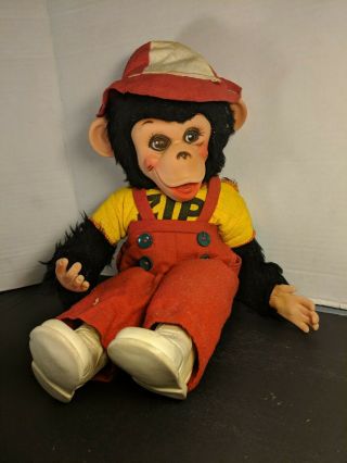 Vintage Rushton Plush 16 " Zippy The Chimp Doll From Howdy Doody Show Zip Monkey