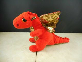 Ty Beanie Babies Legend,  Red & Gold Dragon,  Plush Stuffed Animal,  2014