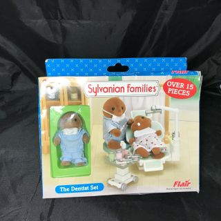 Calico Critters Sylvanian Families Dentist Set Mole Complete Boxed Rare Htf