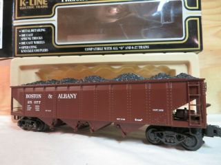 K - Line Train Diecast B&a Boston Albany 4 - Bay Hopper Car W/coal W/box 623 - 3181