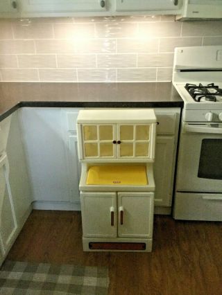 Vintage Little Tikes Kitchen Child Size Hutch Pantry Cupboard China Cabinet