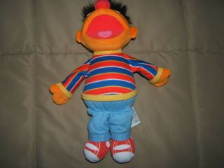 2002 Sesame Street Ernie Plush Hand Puppet Pbs Kids Doll Toy