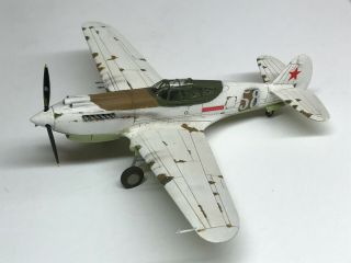Soviet Curtiss P - 40 Warhawk,  1/72,  Built & Finished For Display,  Fine.