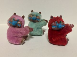 Vintage 1980’s My Pet Monster Clip On/hugger Doll Toys Rare Colors