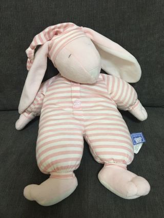 Rare North American Bear Sleepyhead Bunny Plush Pink Striped Pjs 15”