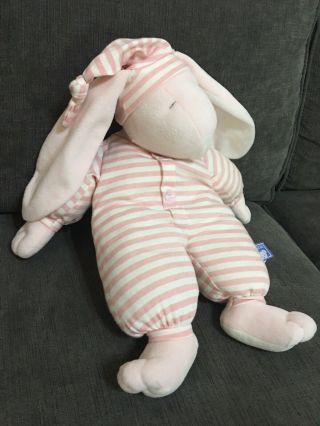 RARE North American Bear Sleepyhead Bunny Plush Pink Striped PJs 15” 2