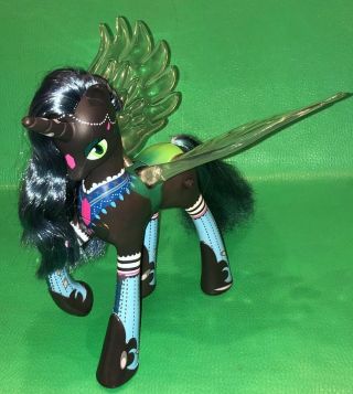 8.  5 " Mlp Black My Little Pony Queen Chrysalis Light Up Wings Move Talks Unicorn