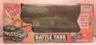 Strike Force Battle Tank For 12 " Figures Has Rotating Turret With Elevated Gun