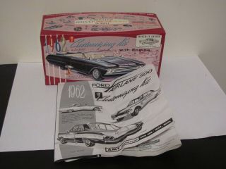 Vintage Amt 1962 Ford Fairlane Cusom 3 In 1 Box And Instructions Only