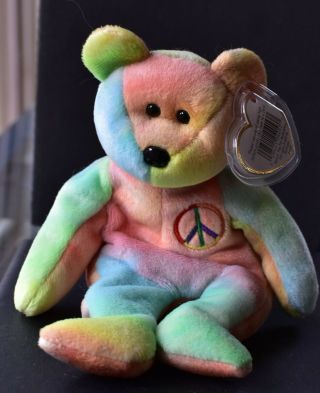 Ty Beanie Babies Peace The Bear - 4053