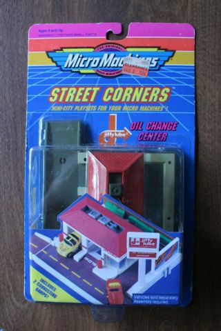 (nip) Micro Machines Street Corners Jiffy Lube Oil Change Center 1992 Galoob