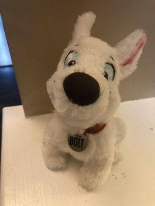 Disney Store Bolt White Dog Mini Plush 7 Inch