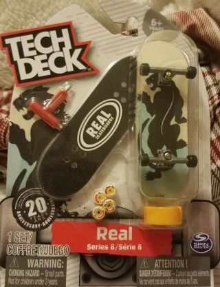Tech Deck Real Skateboards Ultra Rare Panther Series 8 Fingerboard Nib Black Cat