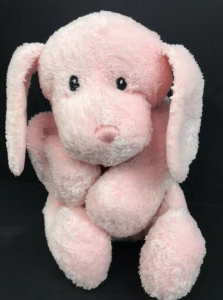 Baby Gund Puppy Puddles Pink Dog Stuffed Plush Baby Lovey Security Puppy