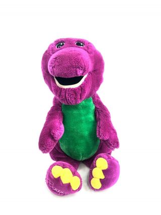Vintage Barney & Friends Tv Show Purple Dinosaur 14” Stuffed Animal Plush Toy