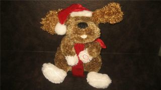 Vtg Dan Dee Singing Plush Dog 4 Christmas Songs Collectors Choice Ears Flop Move