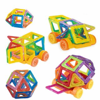Building Toys Kids 32pcs Construction Educational Magnetic Puzzle Blocks Game Eh
