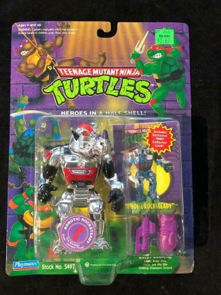 Teenage Mutant Ninja Turtles Robotic Rocksteady Action Figure 1994 Purple God