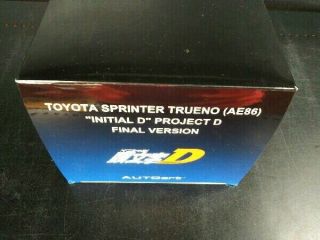 Toyota Sprinter Trueno (AE86) Version Initial D AUTOart 1/18 White mc1142 3