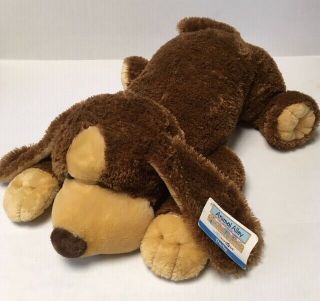 Large Animal Alley Darby Puppy Dog Brown Tan 26 " Plush Mwt Toys R Us Jumbo