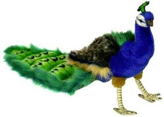 Hansa Gorgeous Large Plush Hand Crafted 40 " Peacock Xlnt