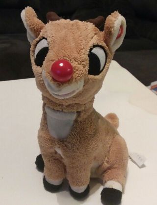 Gemmy Rudolph The Red Nosed Reindeer Talking Singing Animated Mouth Moves Light