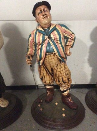 1999 Three 3 Stooges Resin Golf Statues By Comedy 3 Entertainment 3