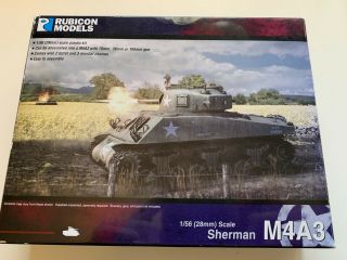 Rubicon Models Plastic Model Kit Allies Sherman M4a3 Tank 1/56 28mm Scale 280012