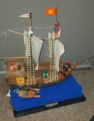 1980 Playmobil Vintage Retired Deluxe Pirate Ship 0104