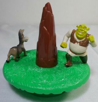 Disney 2004 Shrek 2 With Donkey Figure Mary Go Round Moving Action Plastic Toy
