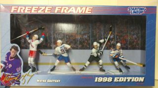 Wayne Gretzky 1998 Starting Line Up Freeze Frame 4 Figure Set Kenner 71891