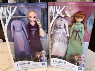 Frozen 2 Ii Arendelle Fashion Dolls Elsa & Anna Disney Hasbro 2 Doll Boxes