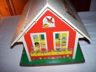 Vintage Fisher Price School House No.  923 With A Clock And Bell….  Pre - Owned