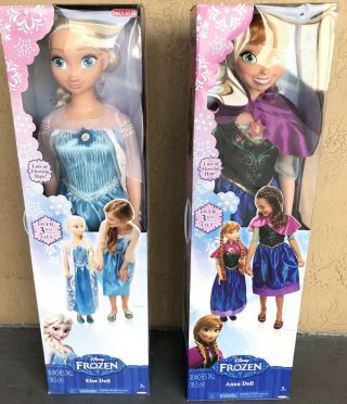 Elsa & Anna 38 " My Size Dolls 3 Ft.  Target Exclusive Rare Box